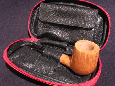 Lanzola trousse 2 pipe con porta tabacco separabile