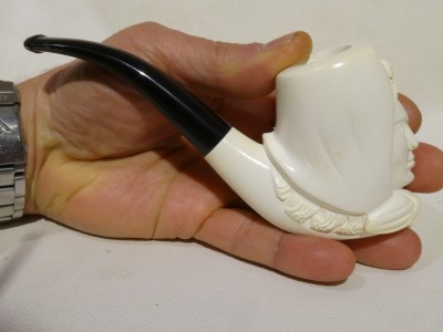 Meerschaum Turkish woman with headdress