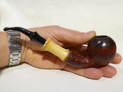 Ercolepipe Sandblasted - half bent Apple bamboo