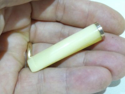 Cigarette mouthpiece in amber and gold