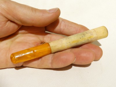 Edoardo Flegel - MILANO Cigar mouthpiece in amber and meerschaum