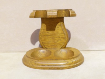 Oak 2-pipe stand